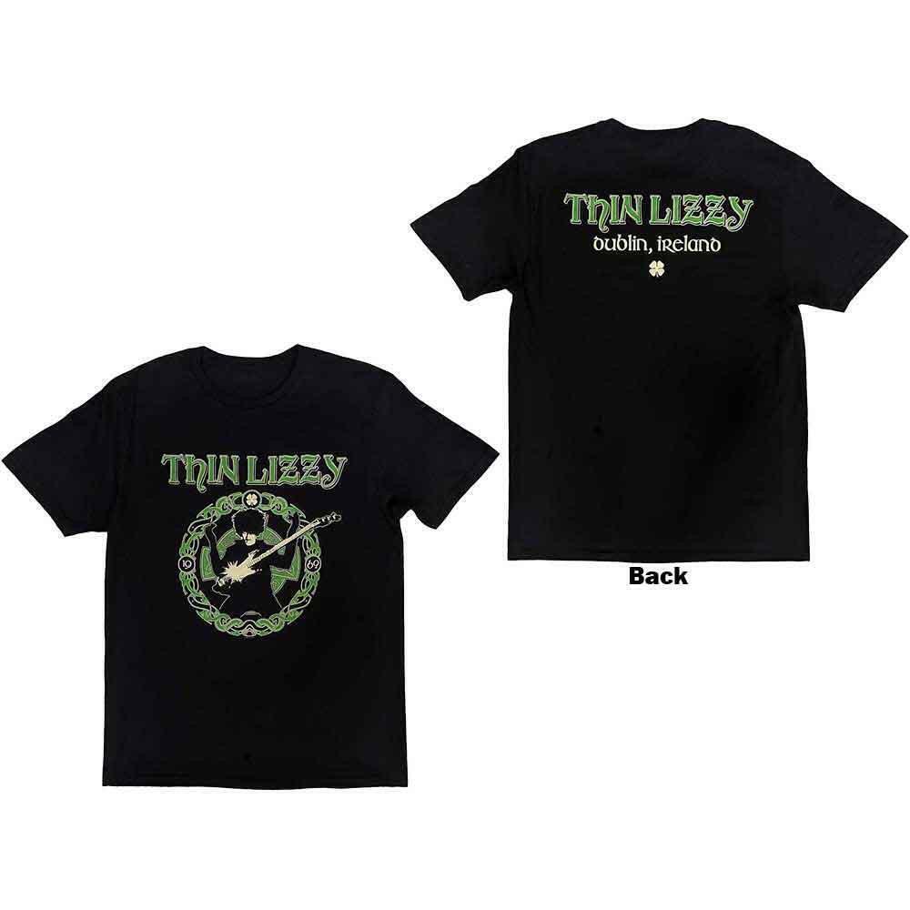 Thin Lizzy Unisex T Shirt Celtic Ring Back Print 2 Sided